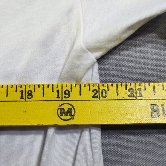 Next Level Motorcycle print short sleeve shirt men's size L white w black graphi - Picture 7 of 8